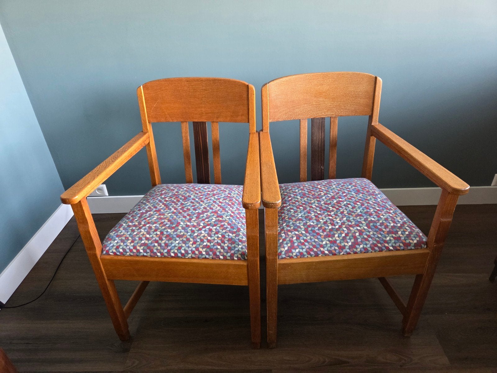 Set van 2 Art Deco armstoelen Amsterdamse school jaren 20., Ophalen