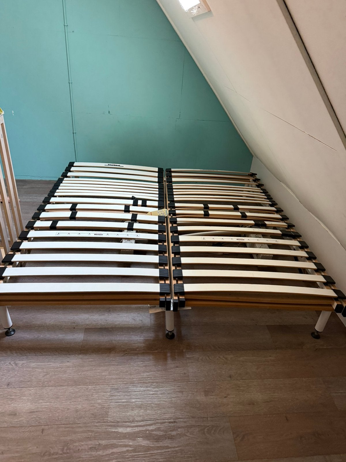2 x 1 persoons bed schakelbaar tot 1, Ophalen, Eenpersoons, Zo goed als nieuw, 80 cm