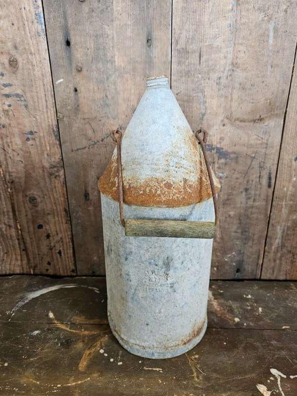 oude zinken kan ``WOONWINKEL RUSTIEK``, Antiek en Kunst, Ophalen of Verzenden