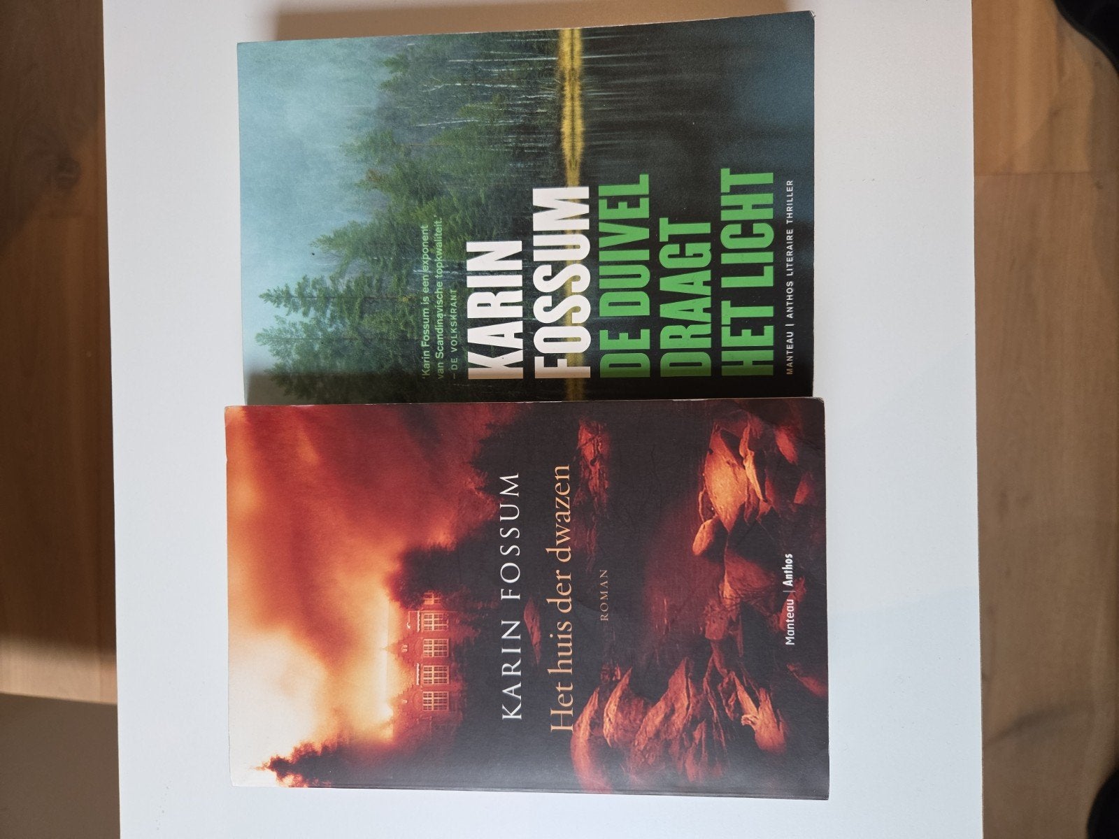 2x Karin Fossum: Het huis der dwazen & De duivel draagt het, Ophalen of Verzenden, Gelezen, Karin Fossum