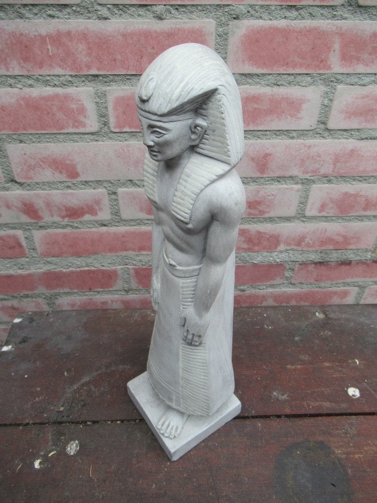 EGYPTISCH Beeld FARAO SESOSTRIS of Senwosret, de derde. € 50, Ophalen of Verzenden, 20 - 50 cm, Op sokkel, Beeld
