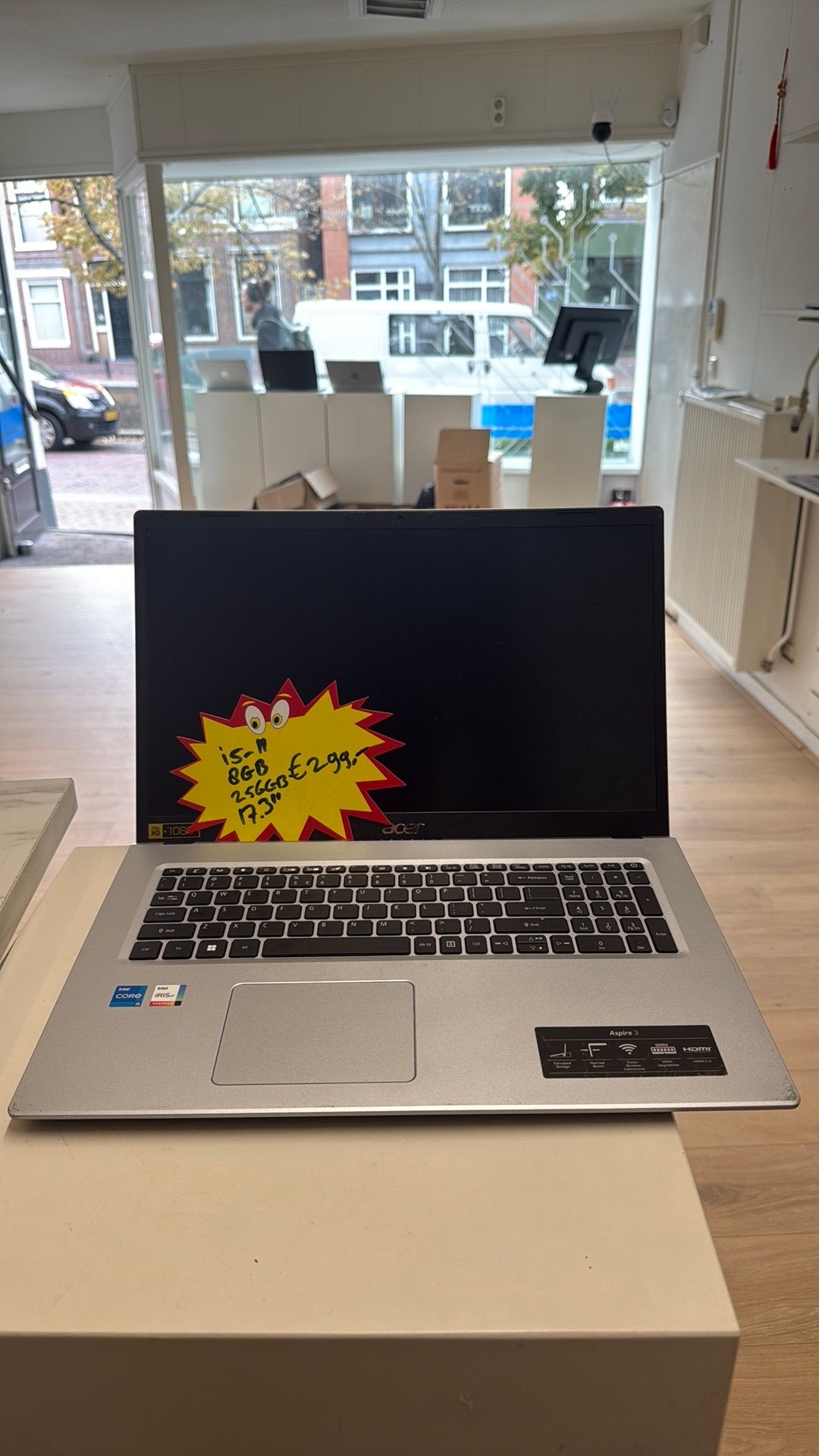 Acer Aspire 3 | 17.3" | i5 11e Gen | 8GB | 256GB SSD, Computers en Software, Ophalen, 2 tot 3 Ghz, Zo goed als nieuw, SSD