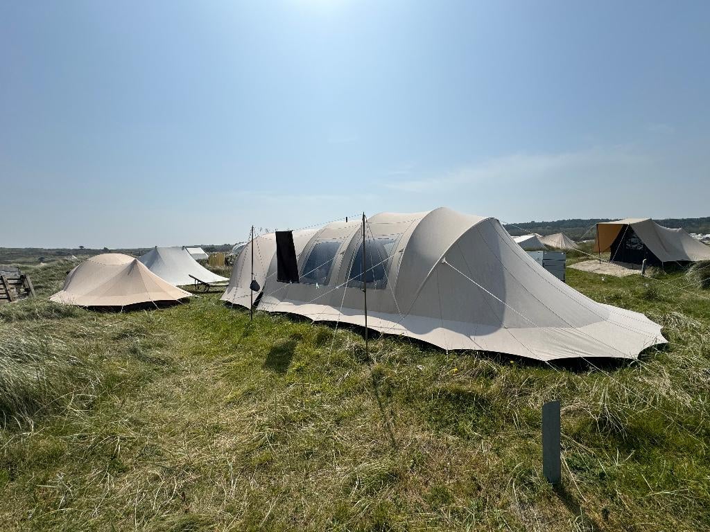Te huur: tent, vlieland, 6 personen, veel comfort!, Ophalen of Verzenden, Zo goed als nieuw, Tot en met 6
