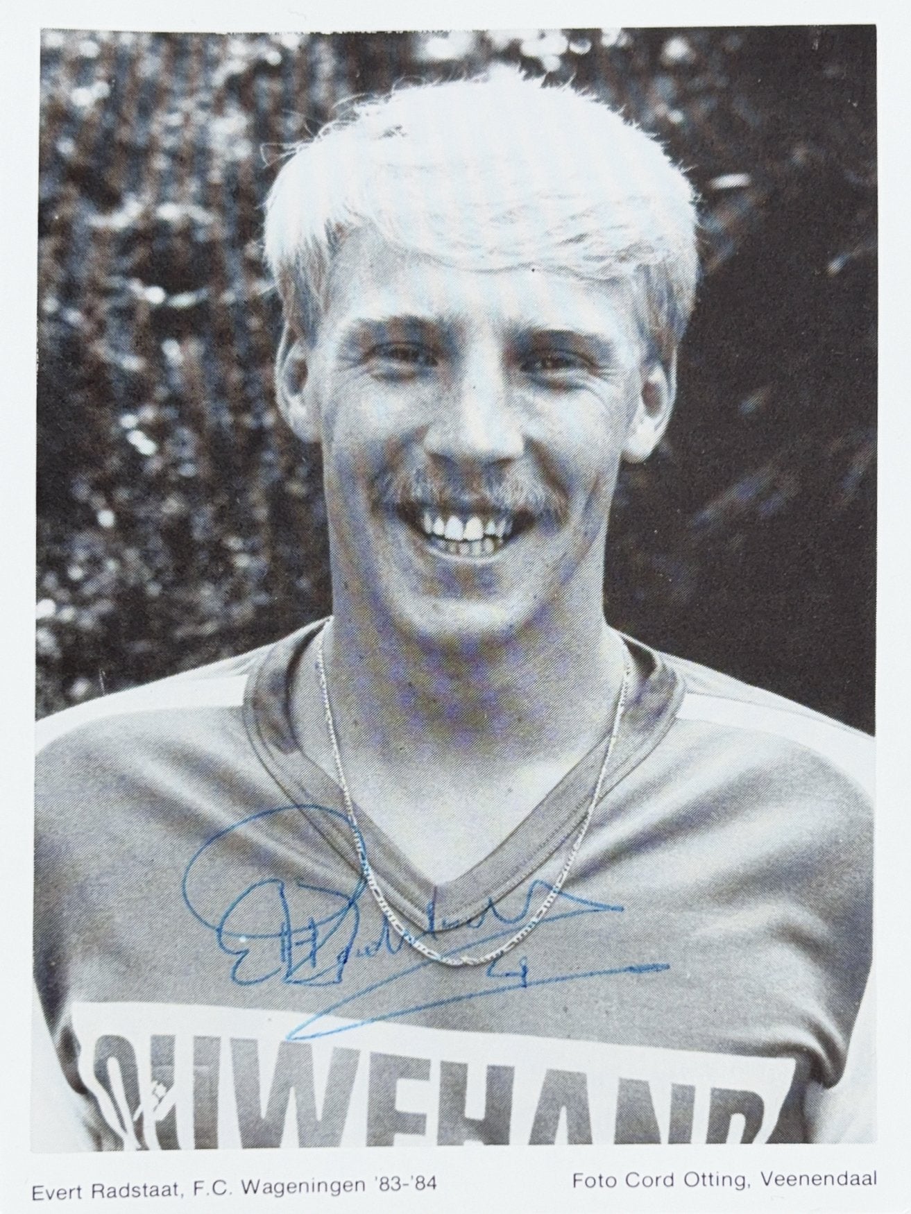 Spelerskaart Evert Radstaat - FC Wageningen - seizoen 83/84, Verzenden, Zo goed als nieuw, Feyenoord, Spelerskaart
