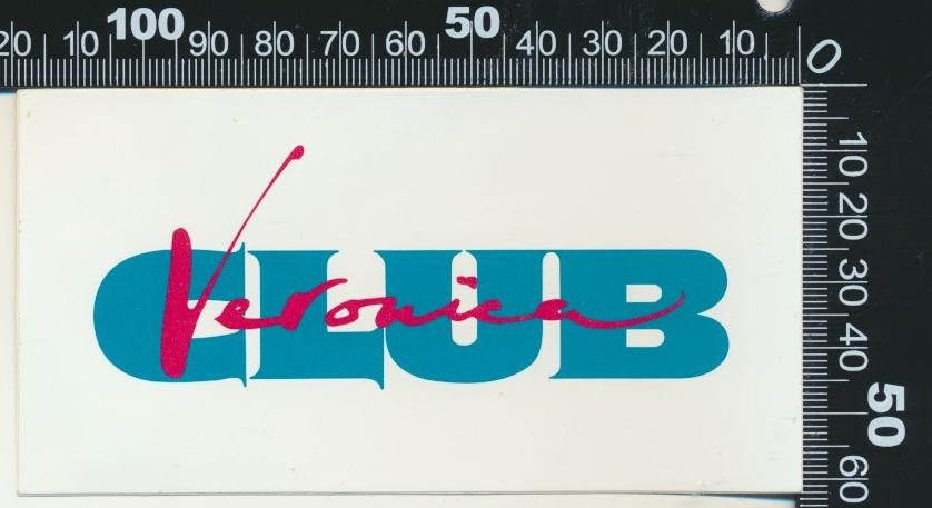 Sticker: Veronica - Club Veronica (2), Ophalen of Verzenden, Zo goed als nieuw, Film, Tv of Omroep