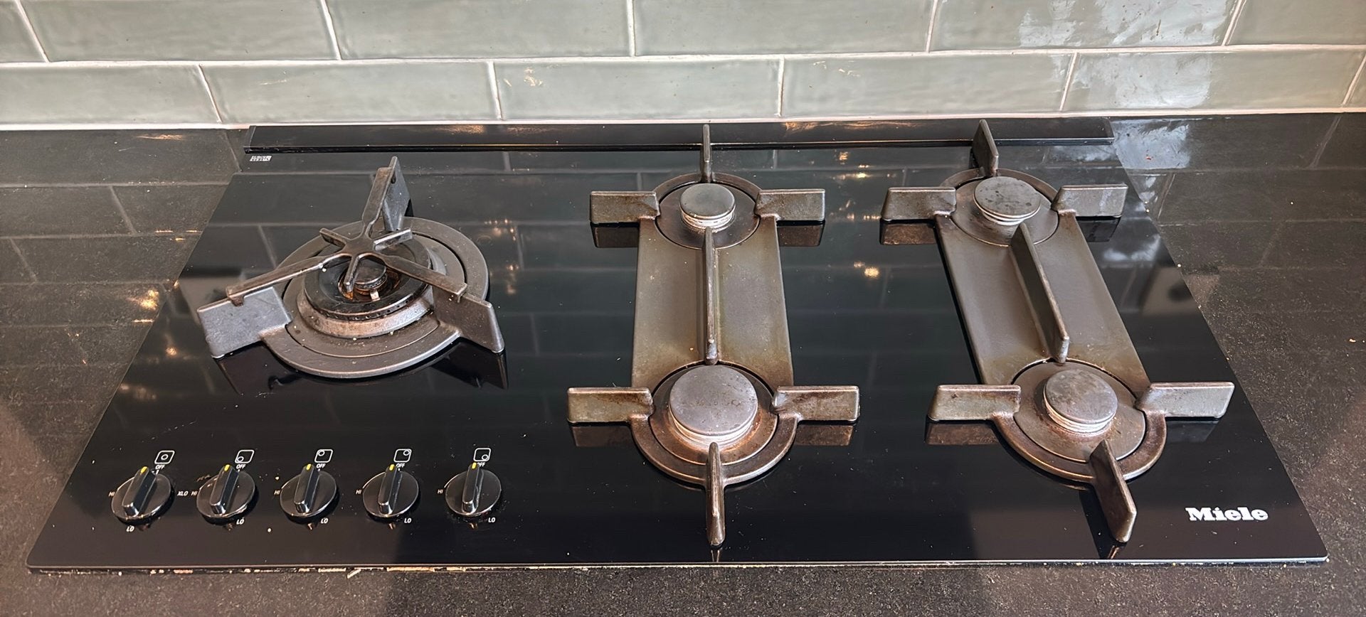 Miele KM325GOH/A01 Gas Kookplaat, Ophalen, Gebruikt, 4 kookzones, Inbouw