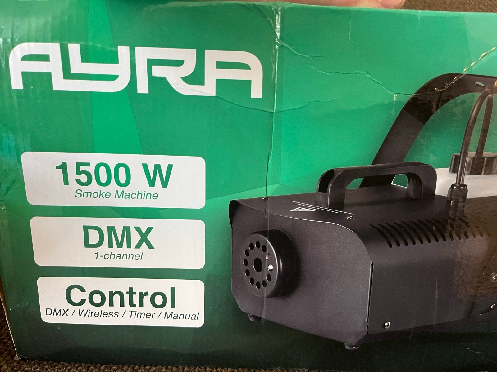 Ayra WSM X-3 1500W Rookmachine met afstandsbediening, Ophalen, Gebruikt, Rookmachine
