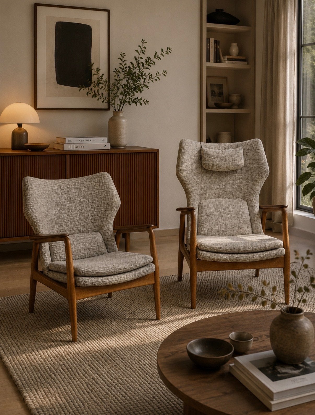 Vintage Deense designfauteuils van Bovenkamp, Huis en Inrichting, Fauteuils, Ophalen, 75 tot 100 cm, 50 tot 75 cm