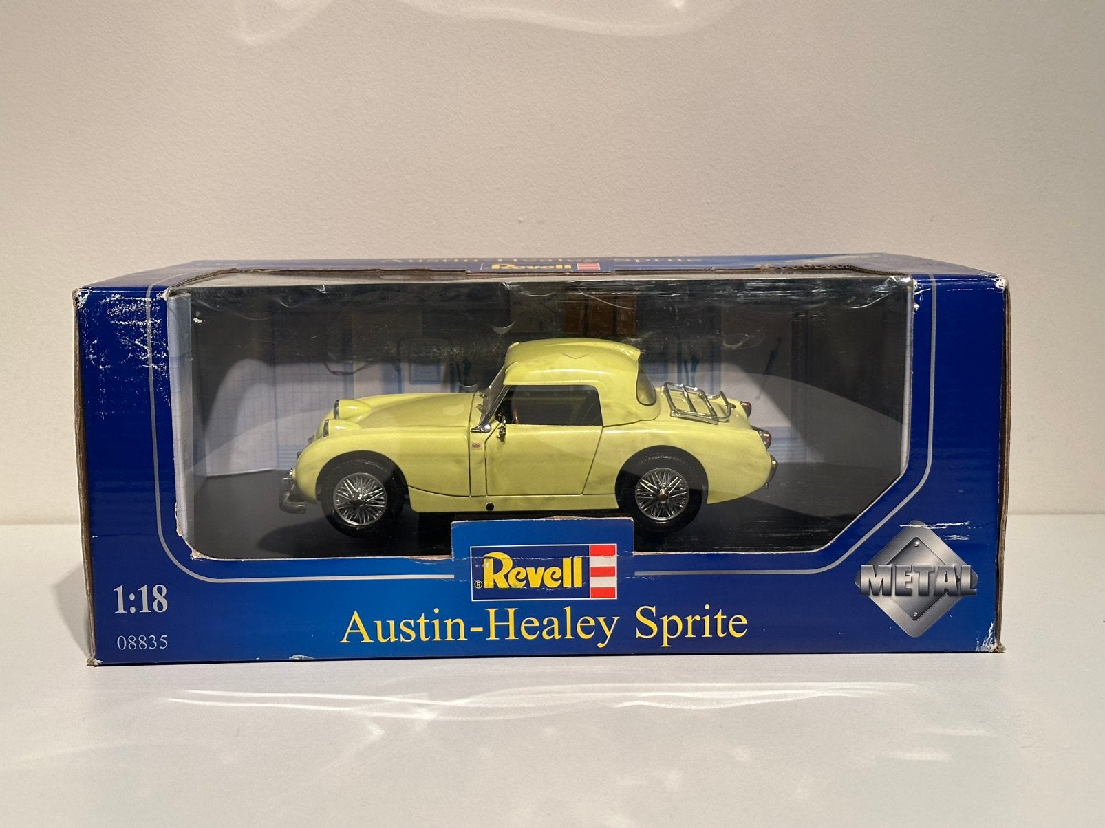 Austin Healey Sprite Frogeye | Revell | schaal 1:18 | + Doos, Ophalen of Verzenden, Zo goed als nieuw, Revell