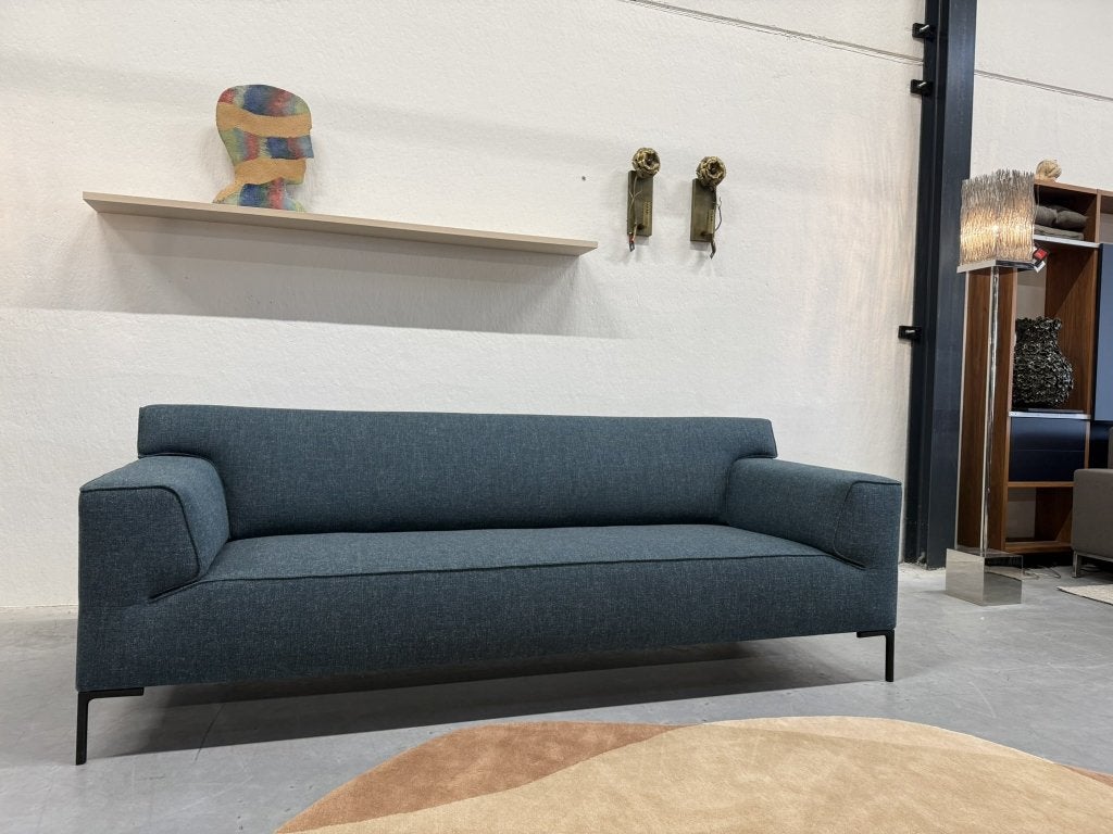 Nieuw Design on Stock Bloq Bank 3 zits Blauw stof Lagoon 232, Huis en Inrichting, 75 tot 100 cm, Ophalen of Verzenden, Rechte bank