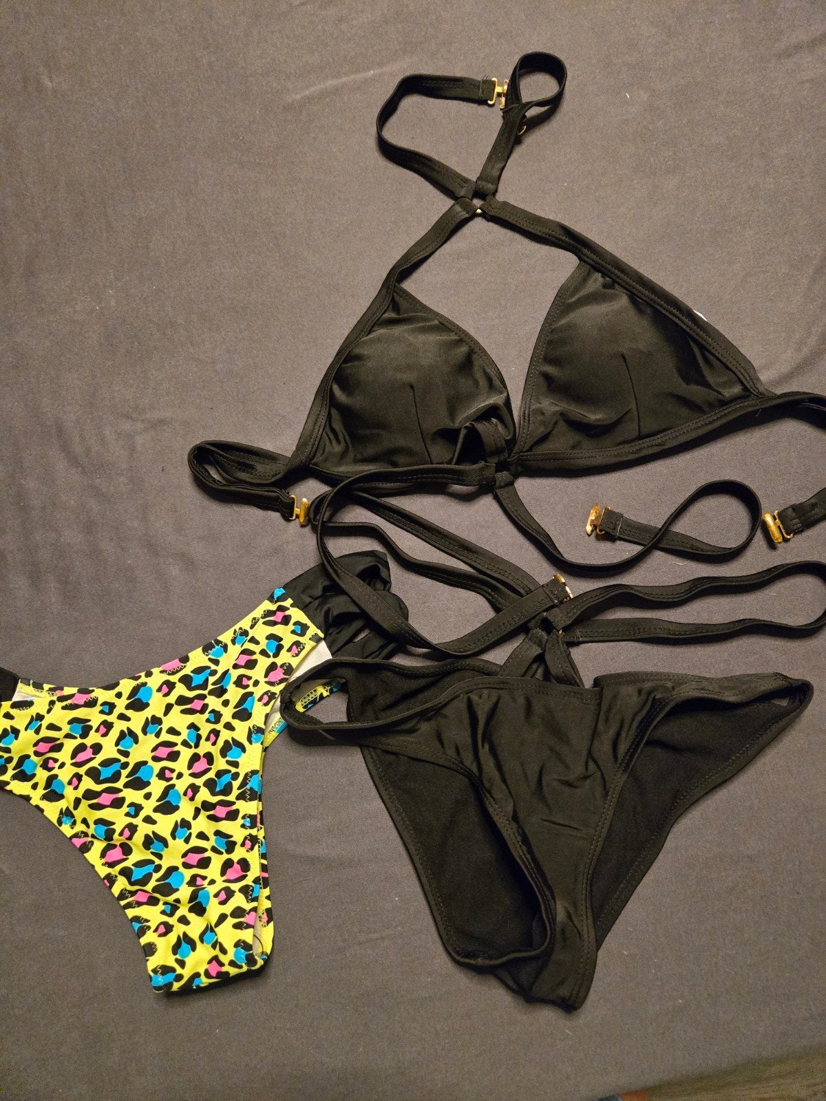 Sexy Bikini Nieuw 3 delig, maat L, Ophalen of Verzenden, Nieuw, Zwart, Bikini