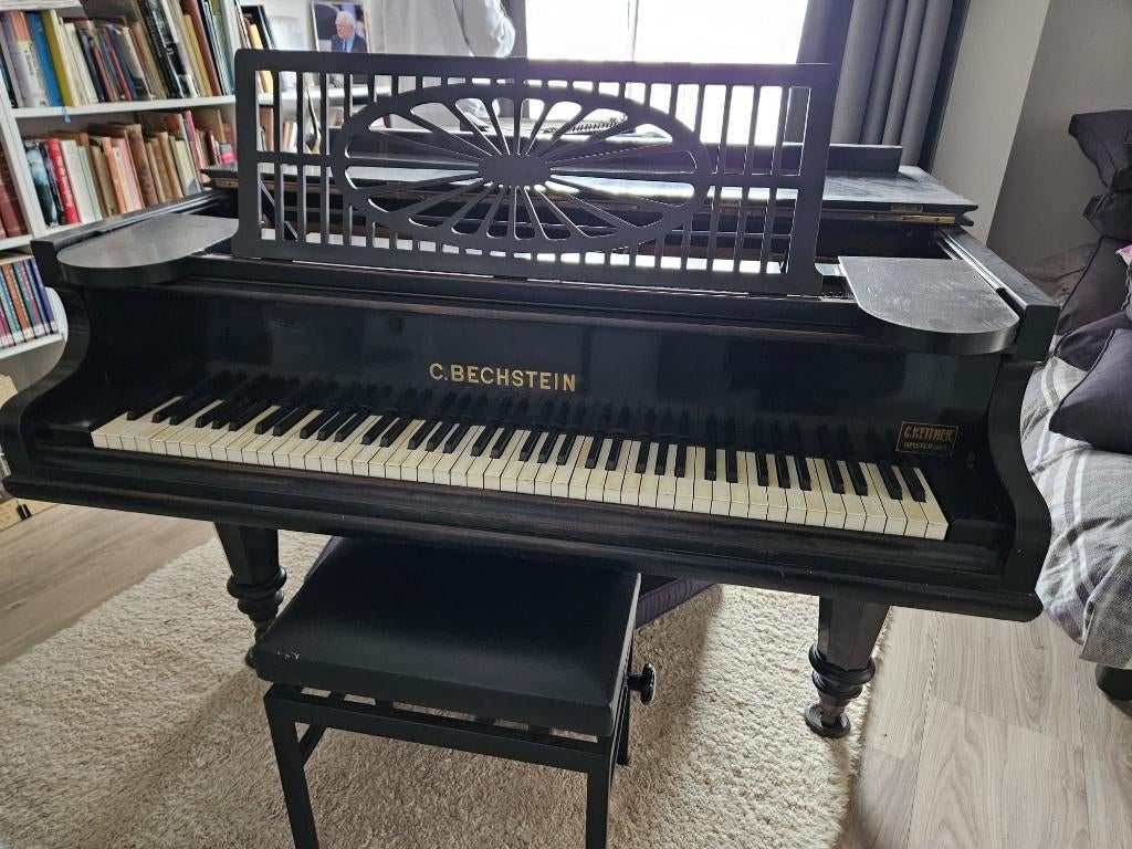 C. Bechstein model A salonvleugel, Muziek en Instrumenten, Piano's, Gebruikt, Vleugel, Zwart, Hoogglans, Ophalen