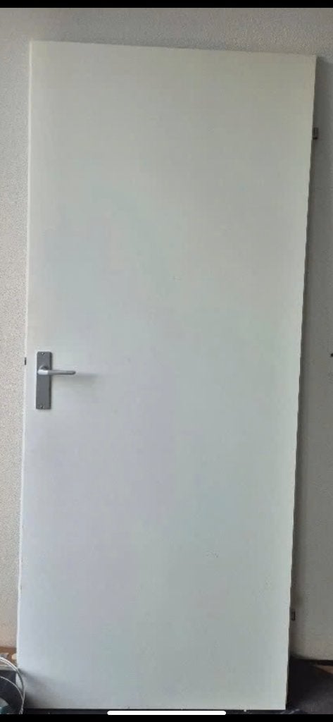 opdek binnendeur 200x83cm gelakt 9010, 80 tot 100 cm, Binnendeur, Ophalen of Verzenden, Zo goed als nieuw