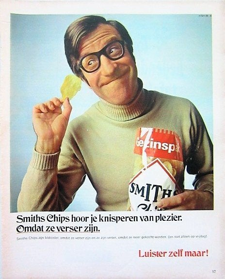 40 vintage advertenties reclames Chips 1963-88 Smiths Nibbit, Ophalen of Verzenden, Gebruikt, Overige typen