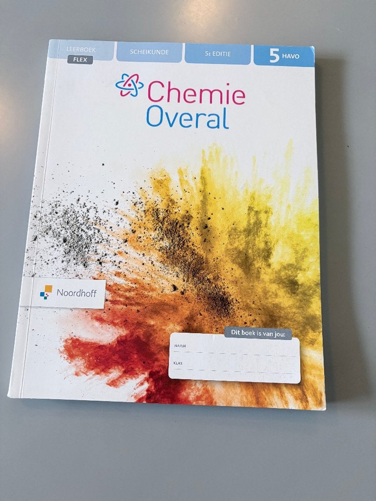 Leerboek Chemie Overal, Scheikunde havo 5, editie 5, Scheikunde, Ophalen of Verzenden, Noordhoff Uitgevers, HAVO