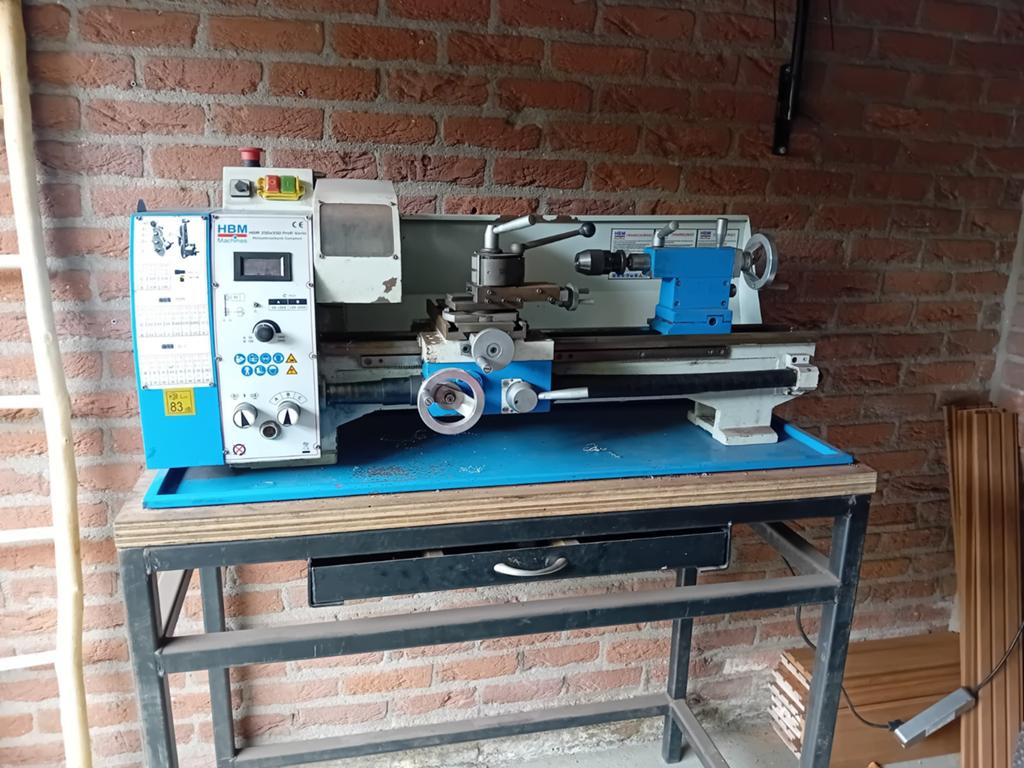 HBM HBM 200x500 Vario Metaaldraaibank met accessoires, Ophalen, Gebruikt, Metaaldraaibank, Minder dan 500 mm