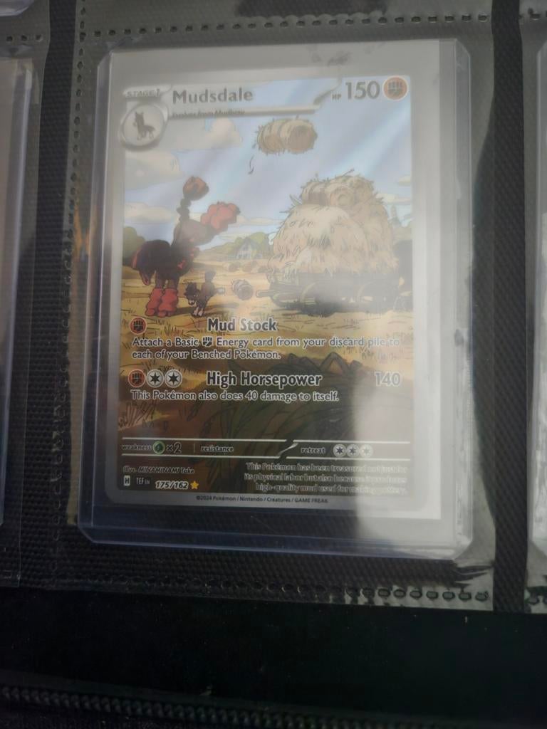 Pokemon Mudsdale 175/162 Temporal Forces, Ophalen of Verzenden, Zo goed als nieuw, Losse kaart, Foil
