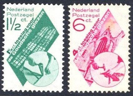 Goudse glazen, NVPH 238-239, ongebruikt, Postzegels en Munten, Ophalen of Verzenden, T/m 1940, Postfris