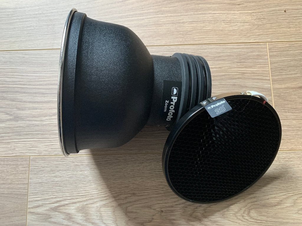 Profoto Zoom Reflector zilver + honeycomb Grid 20º, Ophalen of Verzenden, Zo goed als nieuw, Profoto
