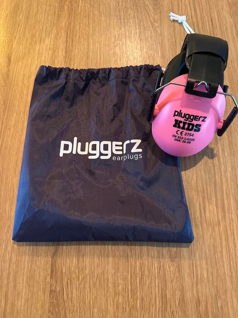 Pluggerz Kids Gehoorbescherming Roze met Zakje, Ophalen, Nieuw