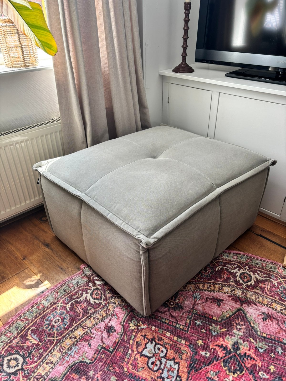 Hocker van Hkliving, Huis en Inrichting, Banken | Voetenbanken en Poefen, Ophalen, Vierkant, 75 tot 100 cm, Zo goed als nieuw