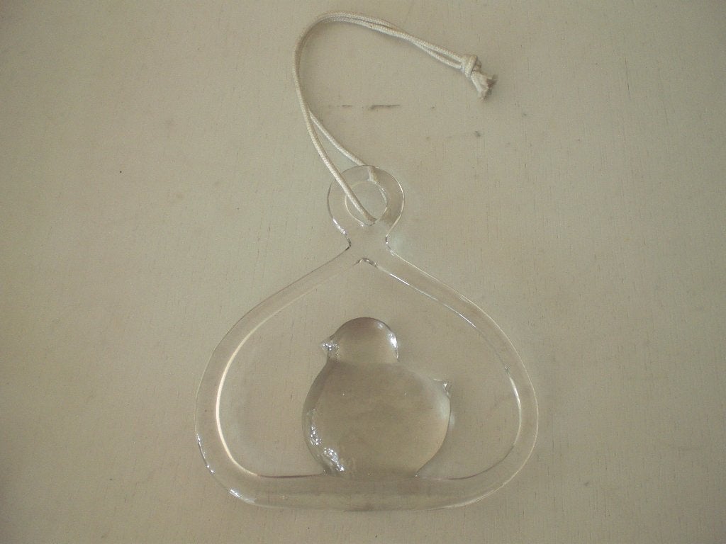 Glazen Vintage Kosta Boda raamhanger met vogel, Ophalen of Verzenden