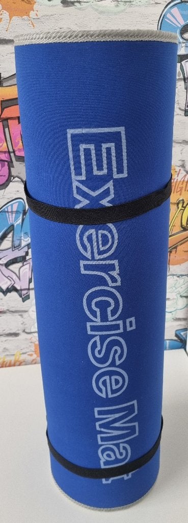 Blauwe Fitnessmat / Yogamat Comfortabel | Met Draagbanden, Ophalen, Zo goed als nieuw, Yogamat