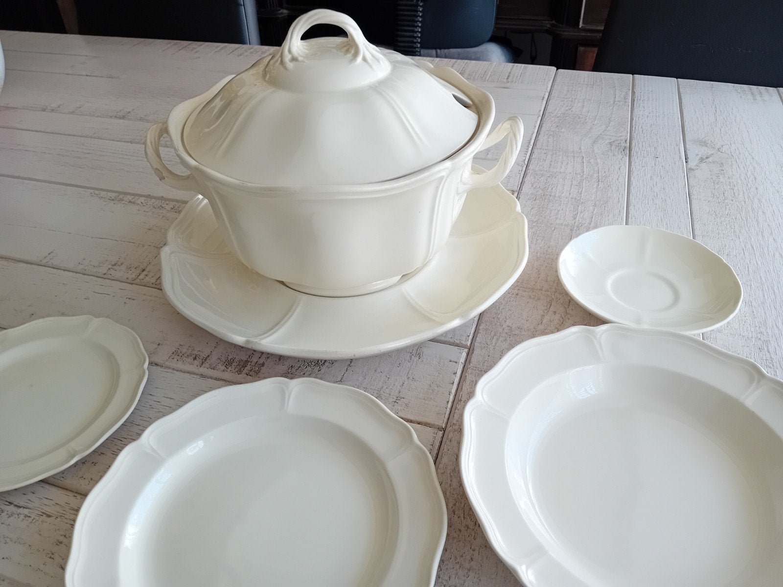 Wedgwood Queens Ware Queens Shape en Queens Plain servies, Huis en Inrichting, Keuken | Servies, Ophalen of Verzenden, Zo goed als nieuw