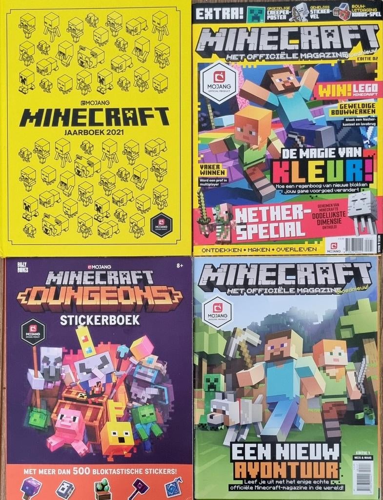 Minecraft Jaarboek 2021, Magazines & Stickerboek, Ophalen of Verzenden, Zo goed als nieuw