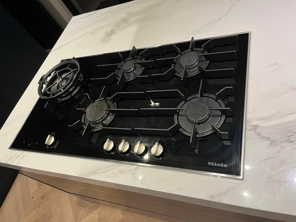 Miele gaskookplaat KM3054-1 met 5 branders, Ophalen, Gebruikt, Inbouw, Gas