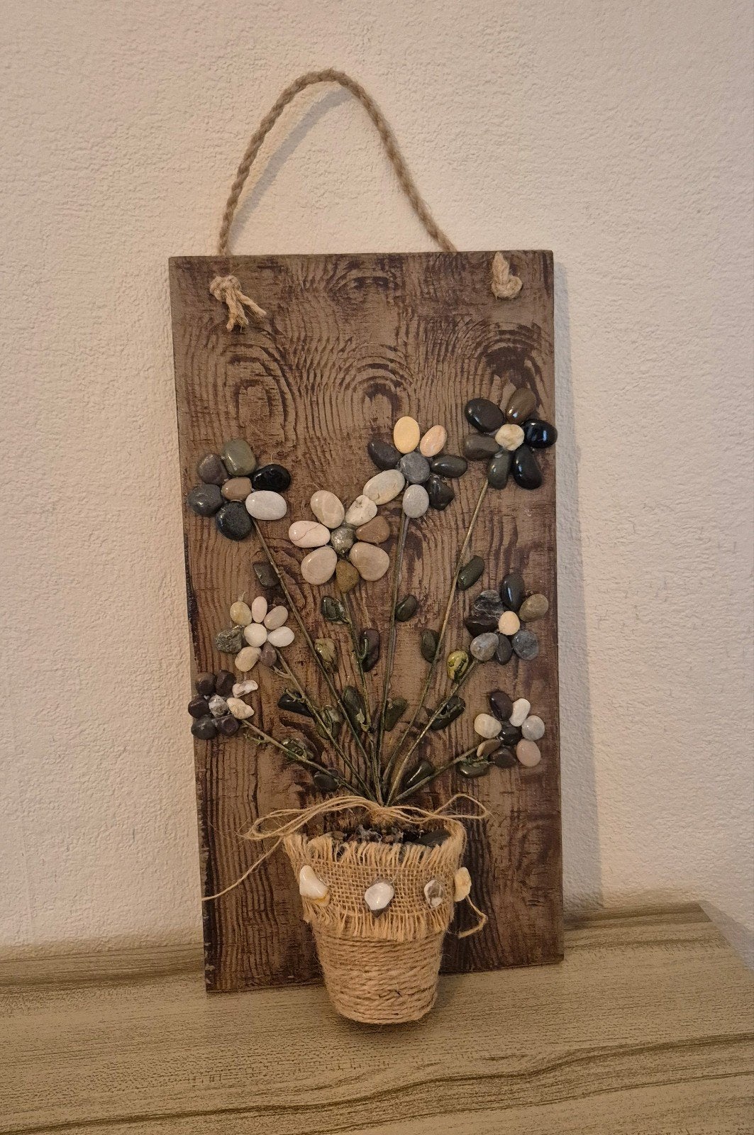 Wanddecoratie met stenen, Ophalen of Verzenden, Nieuw