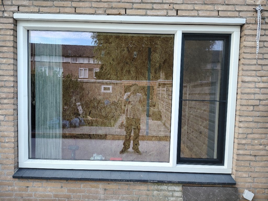 HR++ Kozijn met draai kiep raam, Ophalen, Kunststof, Gebruikt, 150 tot 225 cm