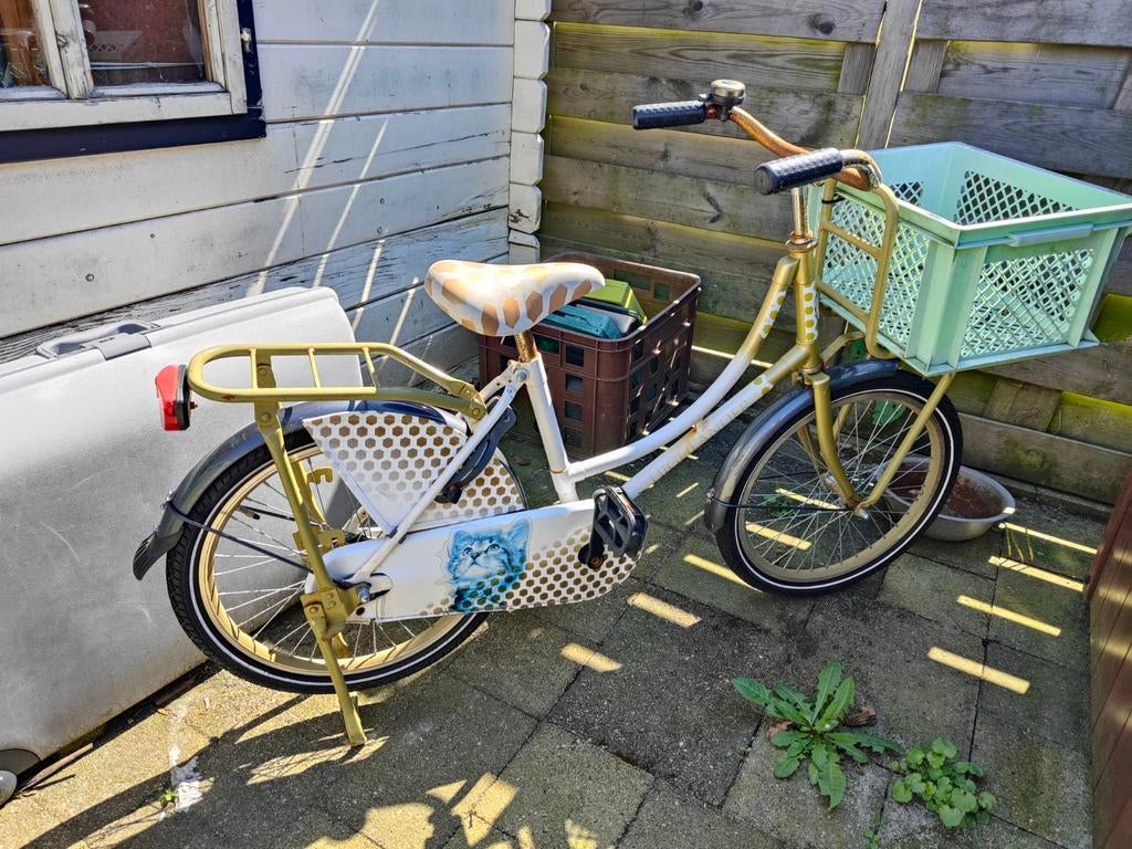 Meisjes fiets met krat, Ophalen, Gebruikt, 20 inch