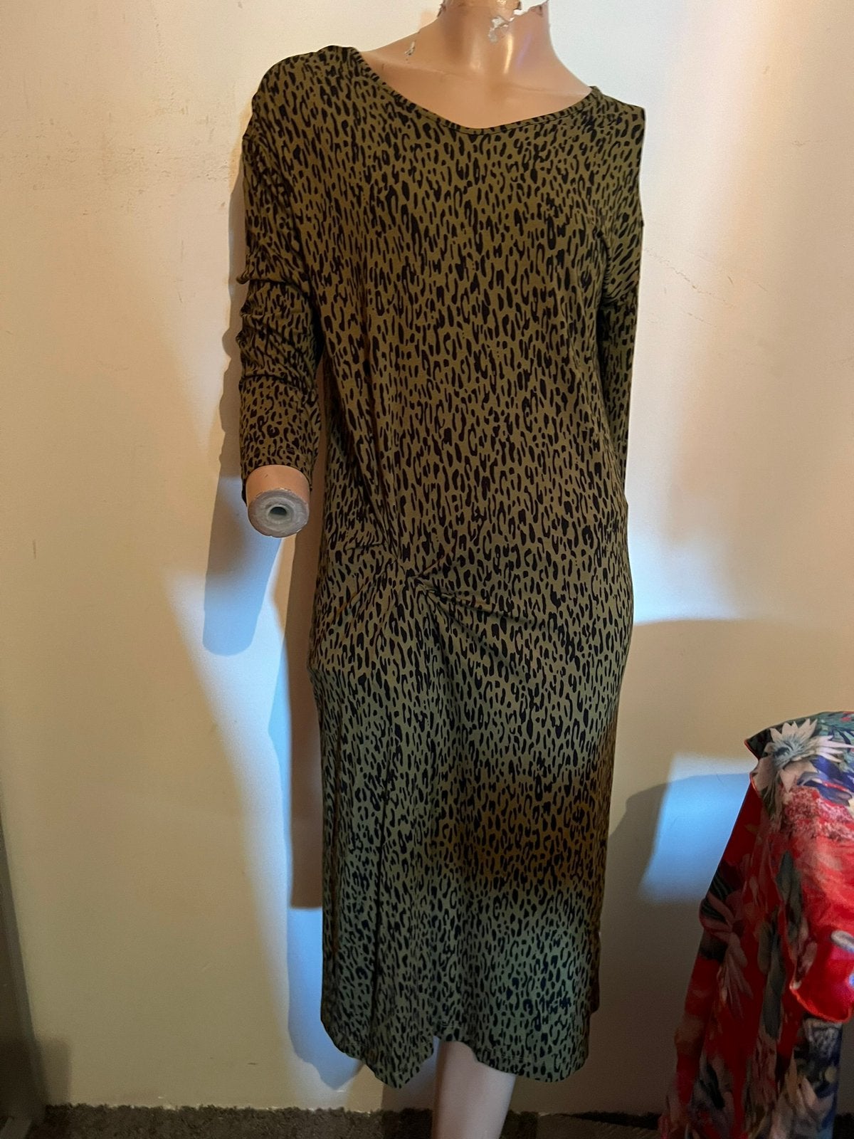Leopardprint jurk met lange mouwen masai m, Kleding | Dames, Maat 38/40 (M), Masai m, Ophalen of Verzenden, Zo goed als nieuw