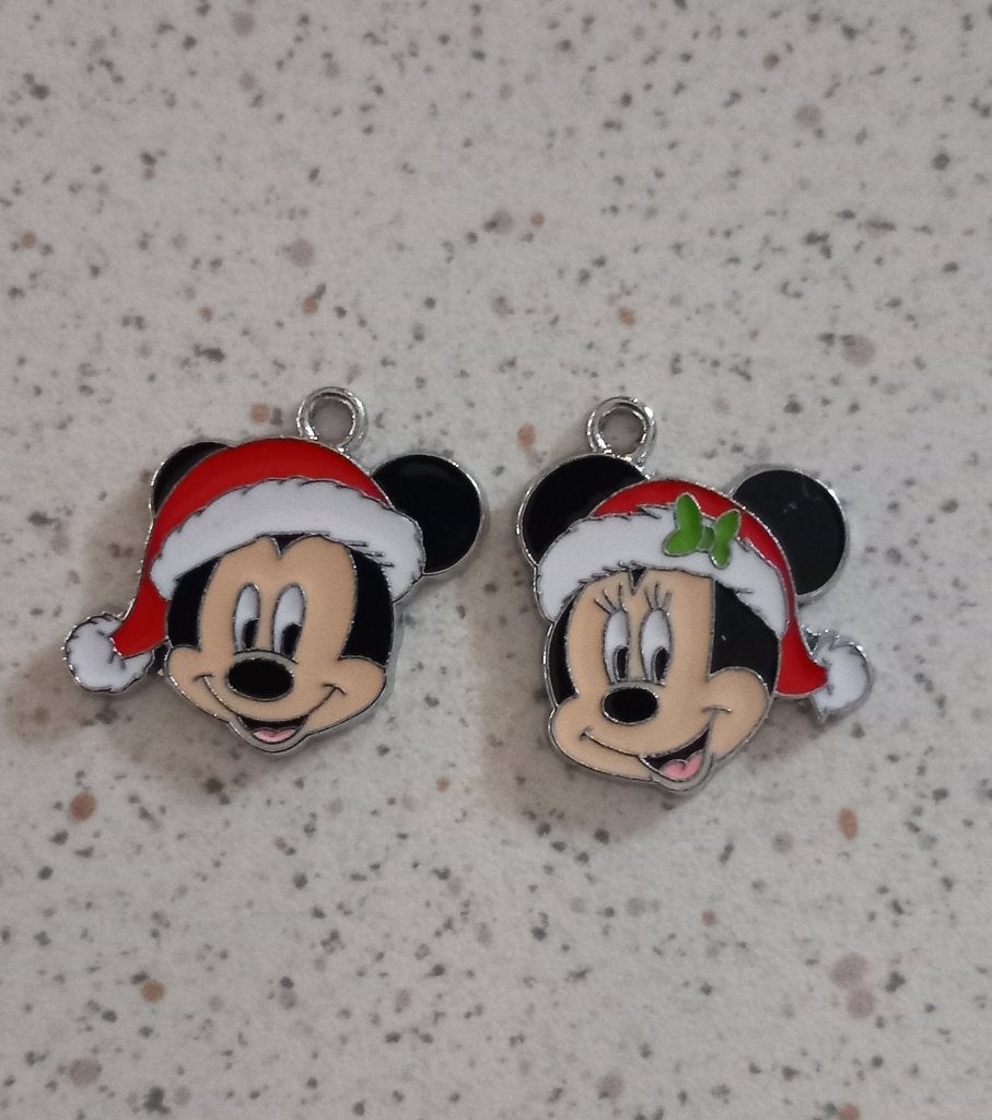 Mickey en minnie kerst bedels, Verzenden, Nieuw, Bedel