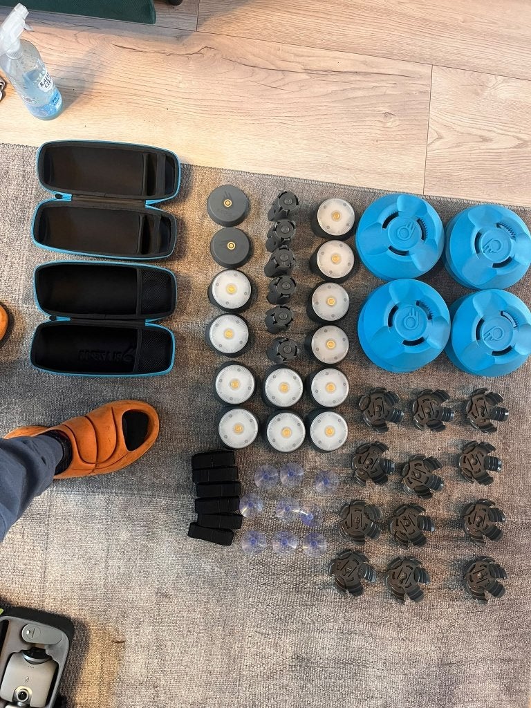 BlazePod set - 12 pods + opladers, cases en accessoires, Ophalen, Gebruikt, Overige typen