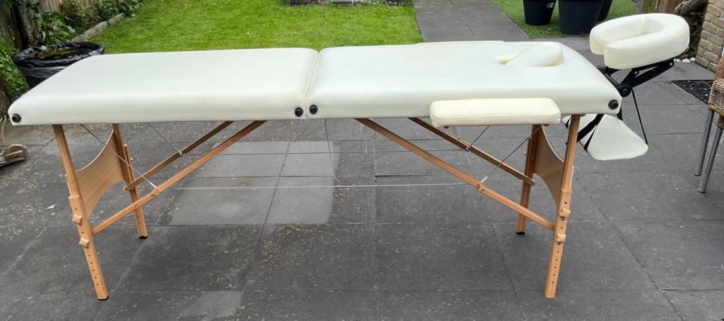 Massage tafel, wit, Sport en Fitness, Massageproducten, Ophalen, Zo goed als nieuw, Massagetafel