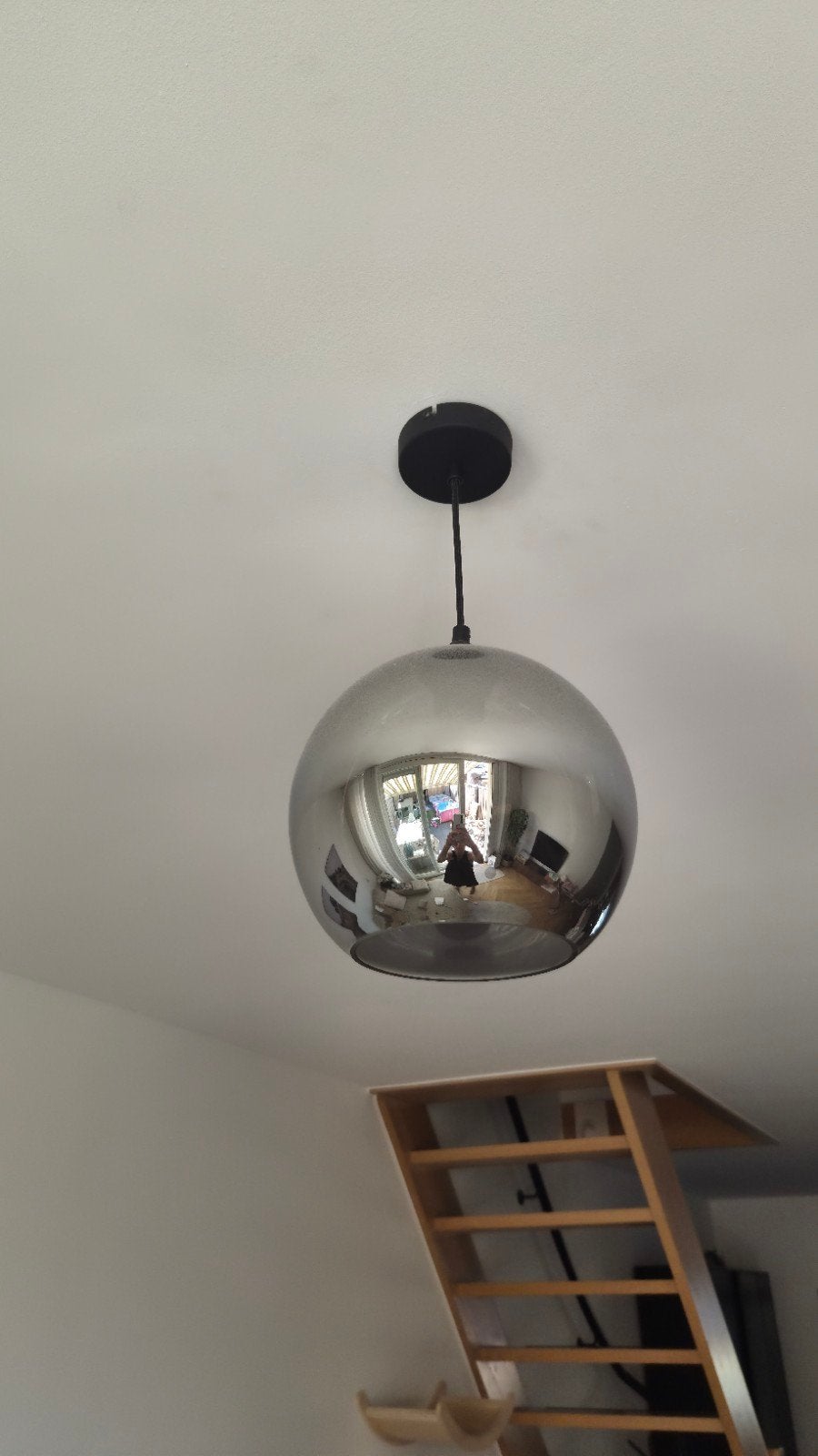 Moderne smoke glas hanglamp - bolvormig, Zo goed als nieuw, Glas, Modern, E27 (groot)
