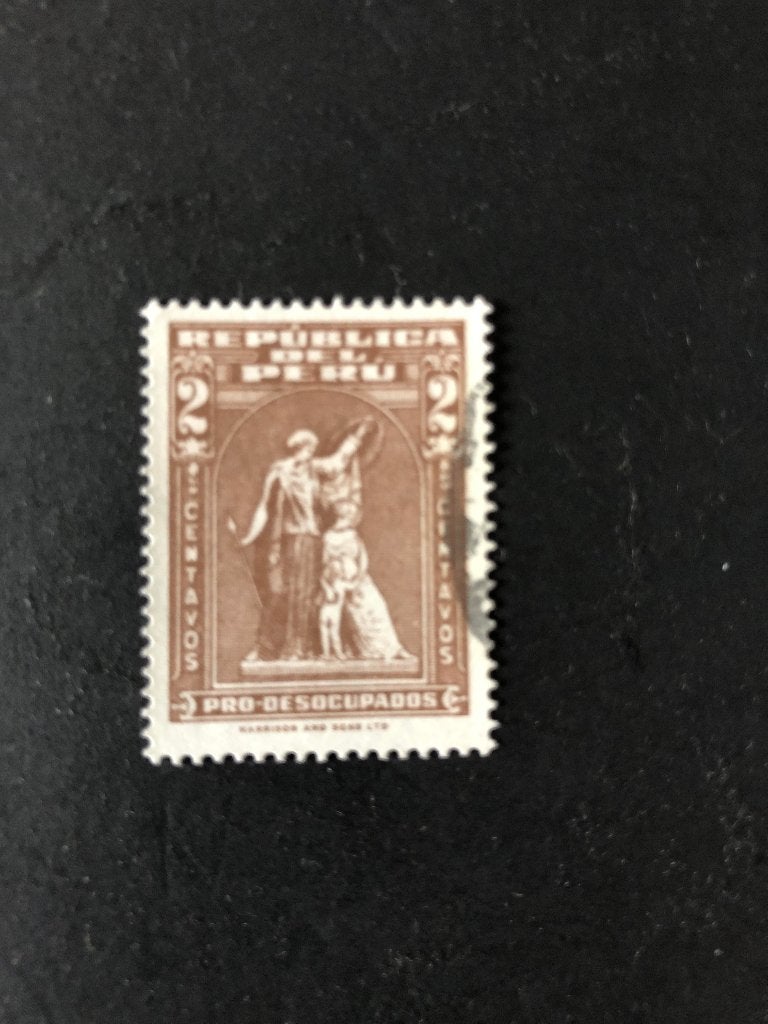 Peru hulp aan werkelozen 1938 gestempeld, Ophalen of Verzenden, Gestempeld, Zuid-Amerika