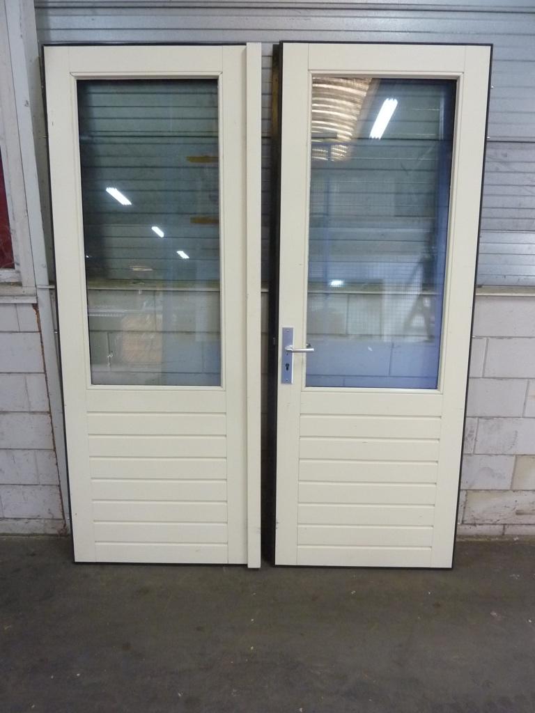 Set openslaande tuindeuren / buitendeur 88x231,5cm + isoglas, Ophalen, Gebruikt, 80 tot 100 cm, 215 cm of meer