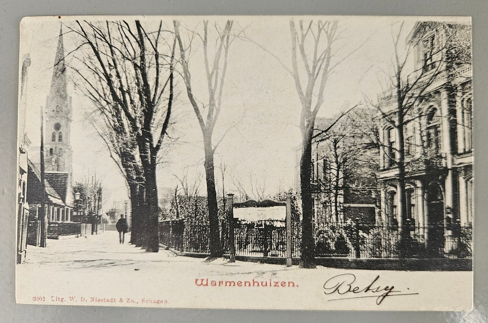 Oude briefkaart Warmenhuizen, Noord-Holland - Voor 1920, Ophalen of Verzenden, Voor 1920, Gelopen, Noord-Holland