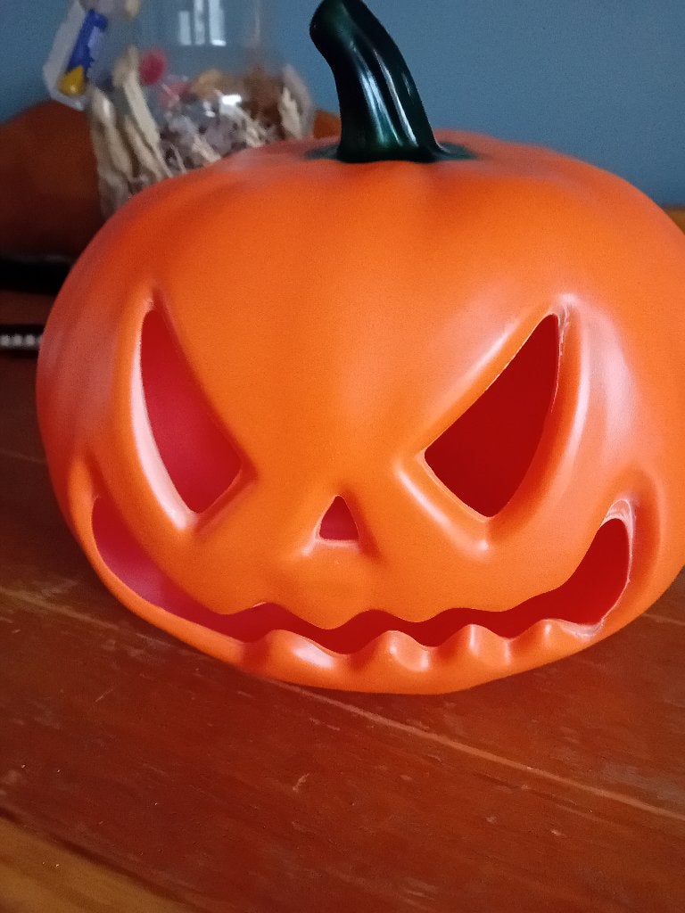 halloween pompoen plastic, Ophalen, Gebruikt