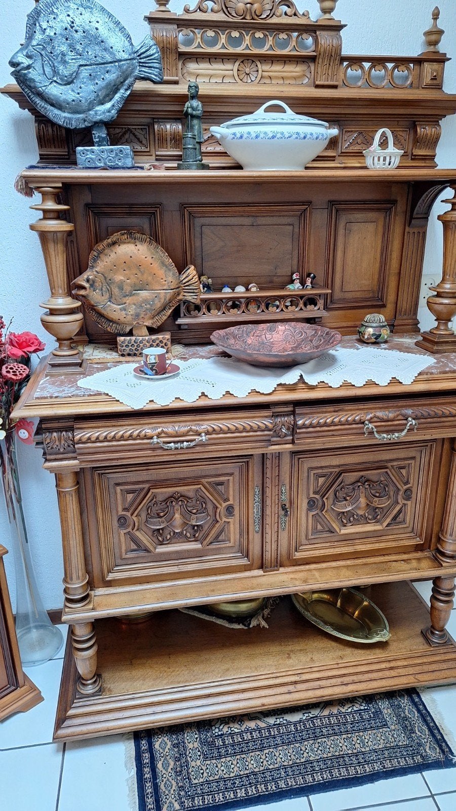 Antieke dessertkast, Ophalen