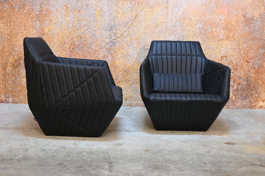 NIEUWbeklede unieke Ligne Roset Facet design fauteuils, Huis en Inrichting, Fauteuils, Ligne Roset, Ophalen of Verzenden, Zo goed als nieuw