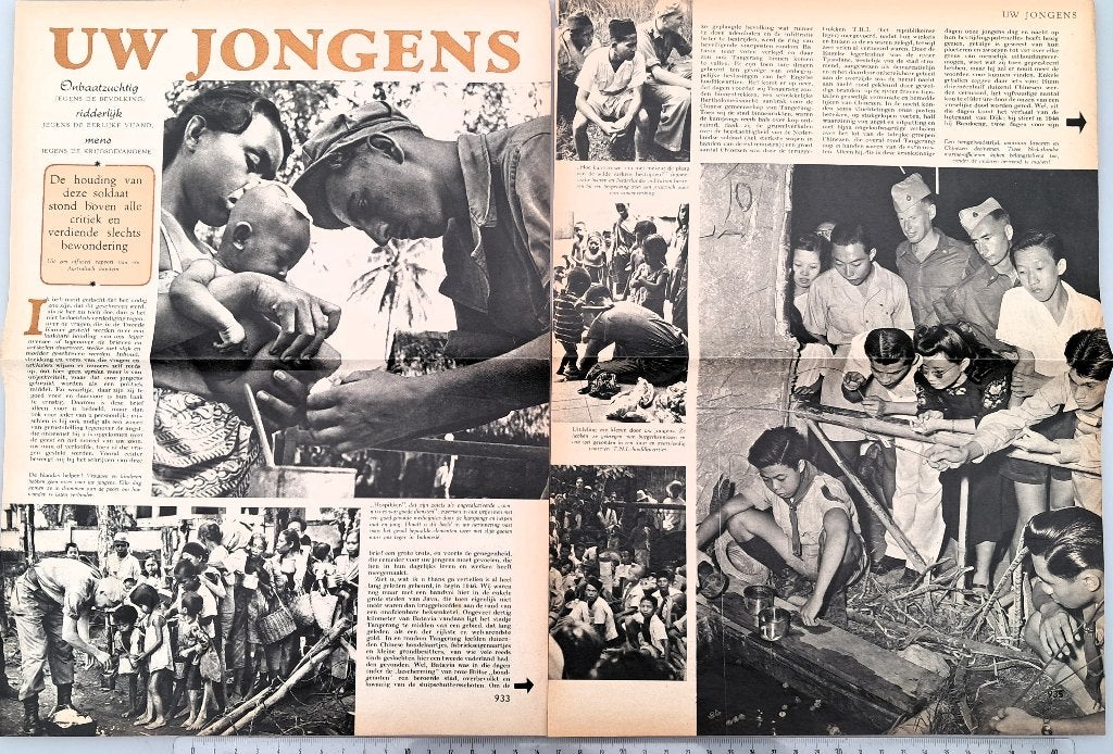 Leger Indië 1949; Uw jongens onbaatzuchtig, ridderlijk, mens, Verzamelen, Foto's en Prenten, Verzenden, 1940 tot 1960, Gebruikt