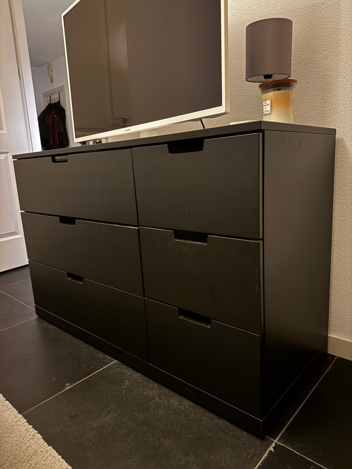 IKEA NORDLI Ladekast Zwart/Grijs, Ophalen, Gebruikt