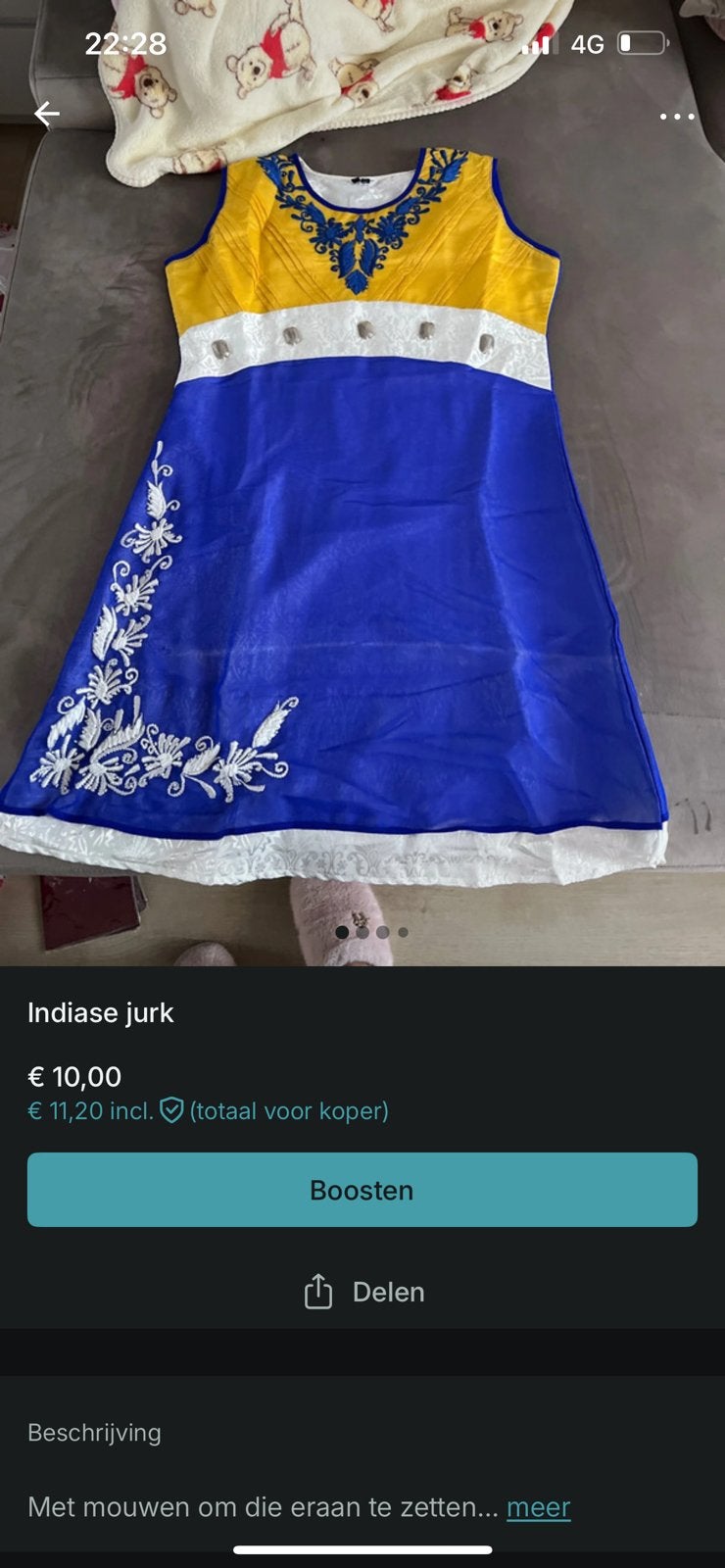 Indiase kurti, Ophalen of Verzenden, Zo goed als nieuw, Maat 46/48 (XL) of groter, Carnaval