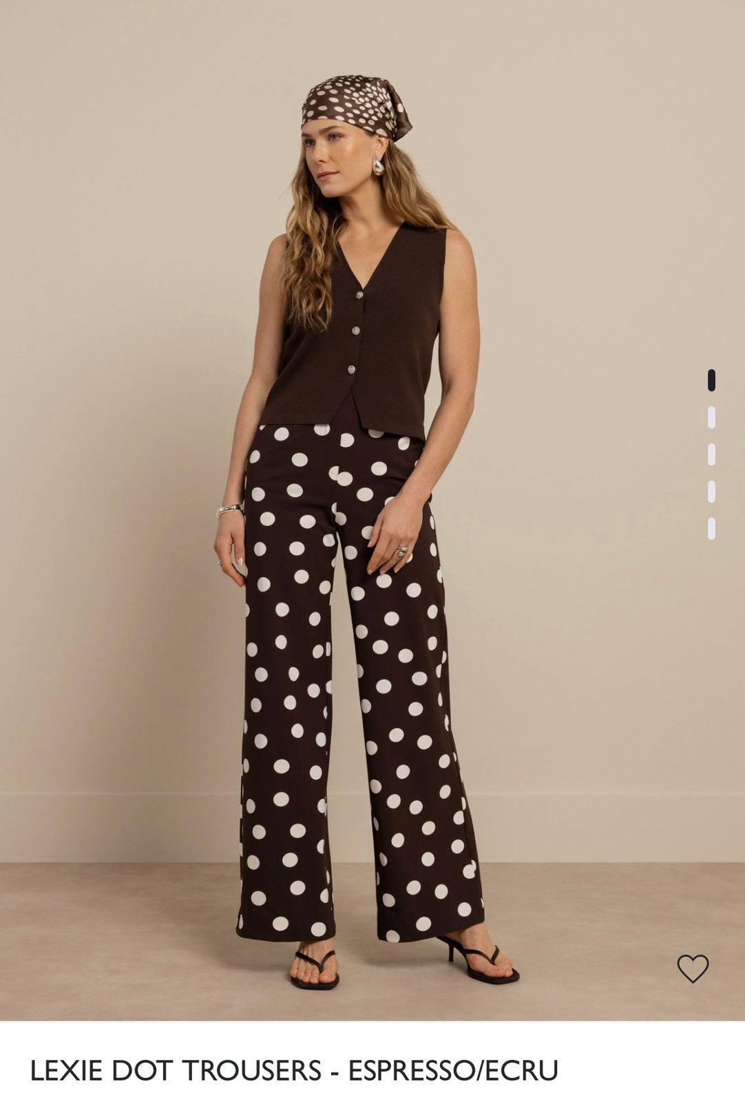 Lexie dot trousers studio anneloes xl, Kleding | Dames, Bruin, Maat 46/48 (XL) of groter, Ophalen of Verzenden, Zo goed als nieuw