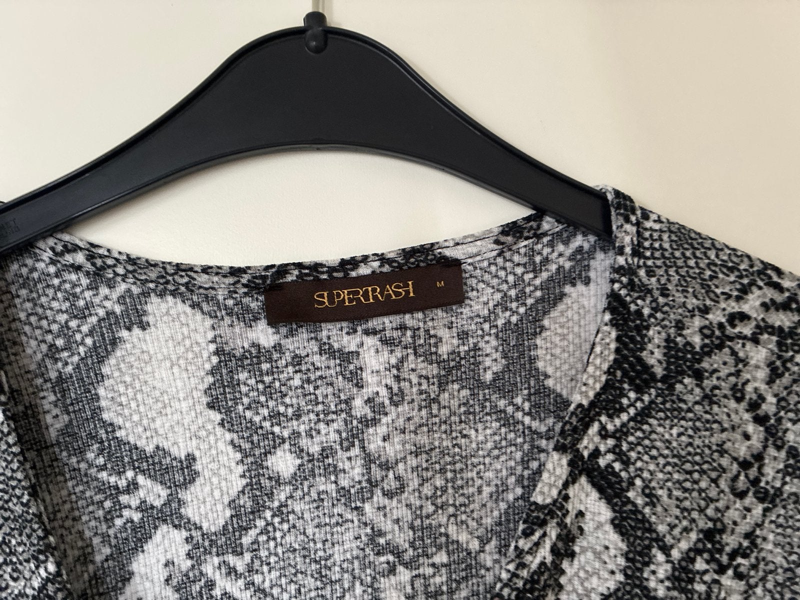 Supertrash slangenprint jurk zwart/wit - Maat S, Ophalen of Verzenden, Zo goed als nieuw, Maat 36 (S), Meerkleurig