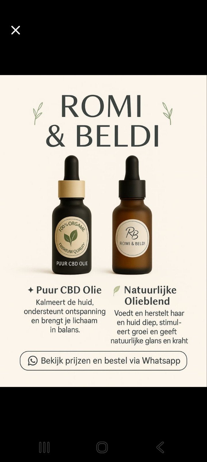 Romi & Beldi Natuurlijke Olieblend voor Haar en Huid, Ophalen of Verzenden, Nieuw